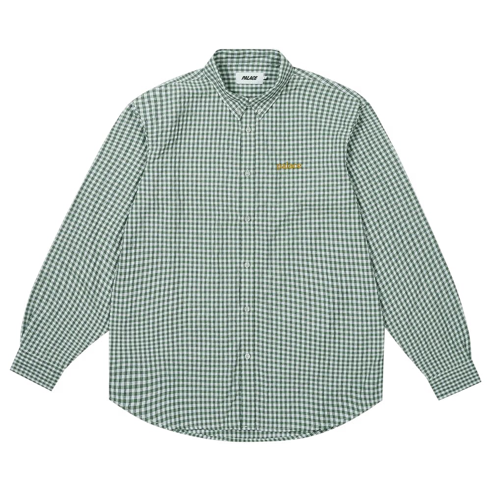 Palace Seersucker Oxford Shirt Green Gingham