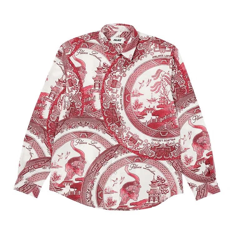 Palace China Plate Shirt Red
