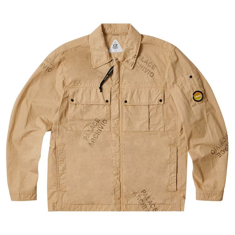 Palace x C.P. Company Washed Cotton Shirt Jacket Stone