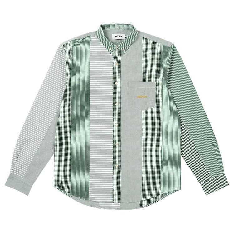 Palace Patchwork Stripe Shirt Green