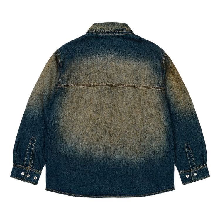 Palace Scripty Denim Shirt Sand Wash Indigo