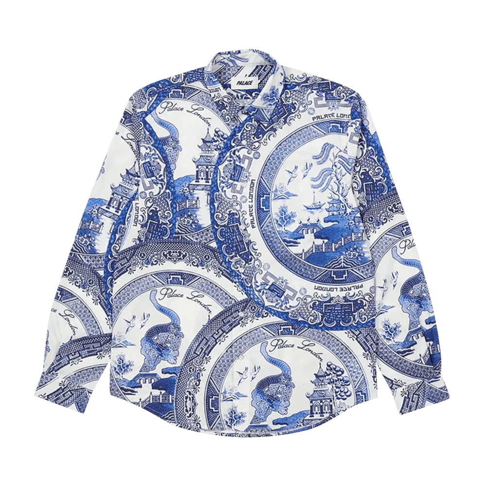 Palace China Plate Shirt Navy