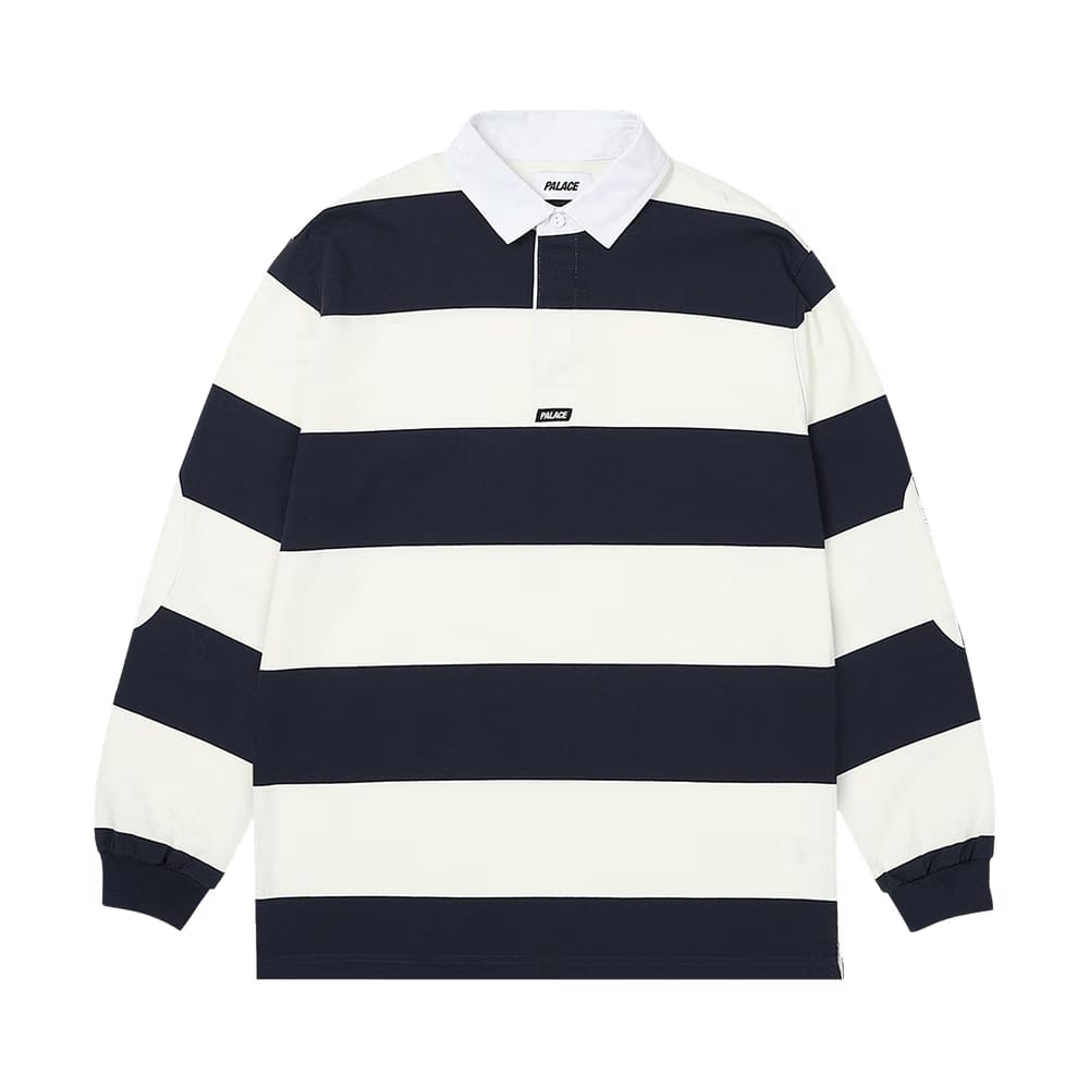 Palace Elbow Stripe Rugby White/Navy