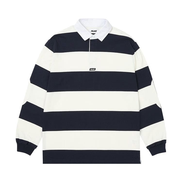 Palace Elbow Stripe Rugby White/Navy