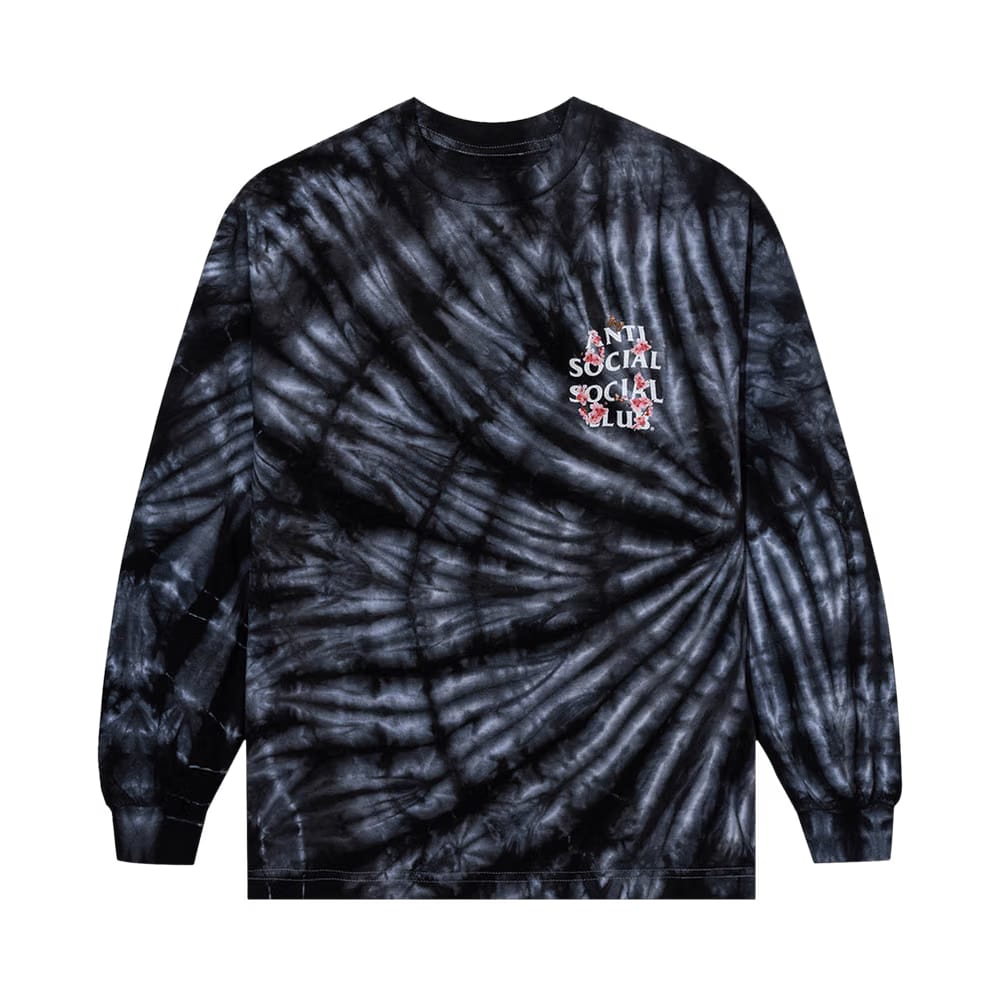 Anti Social Social Club Kkoch Wifi Tie Dye Long-Sleeve Black