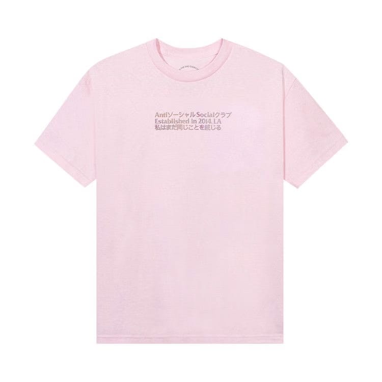 Anti Social Social Club Temporary Memory Black T-Shirt Pink