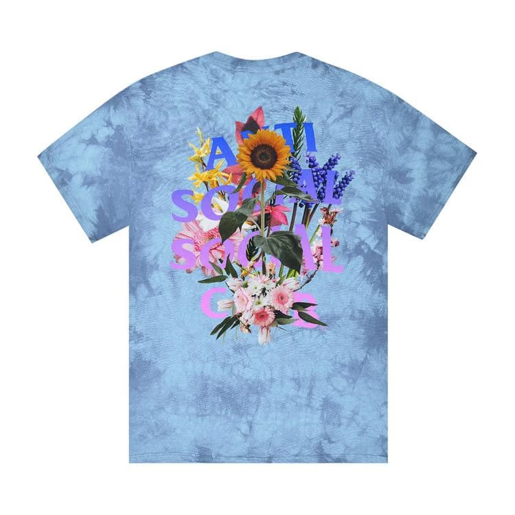 Anti Social Social Club Bouquet For The Old Days Tie Dye T-Shirt Blue