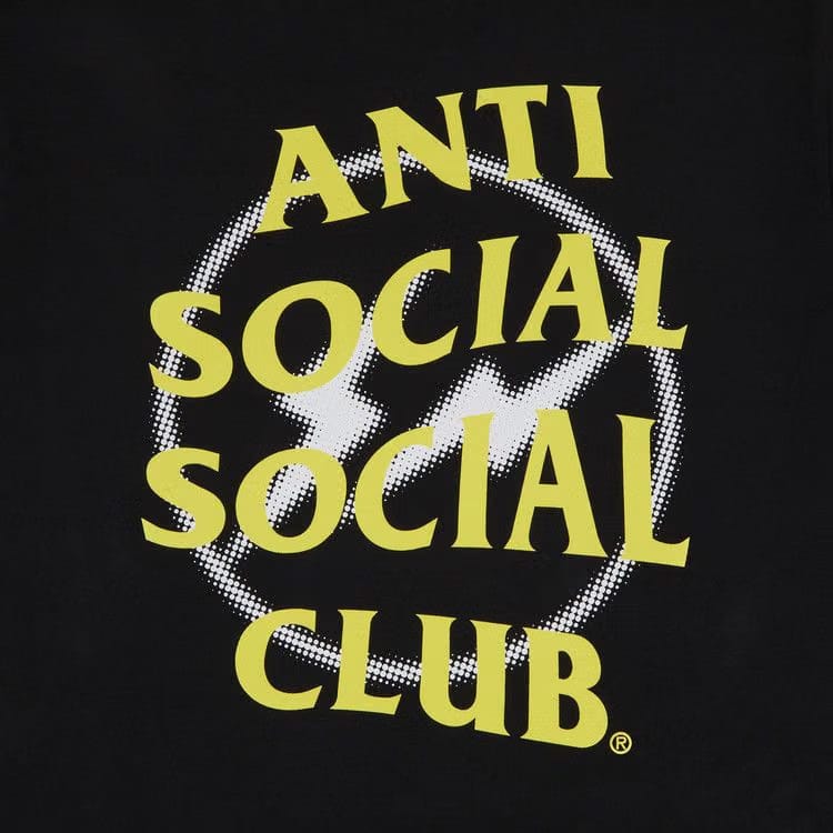 Anti Social Social Club x Fragment Design Half Tone Logo T-Shirt Black/Yellow