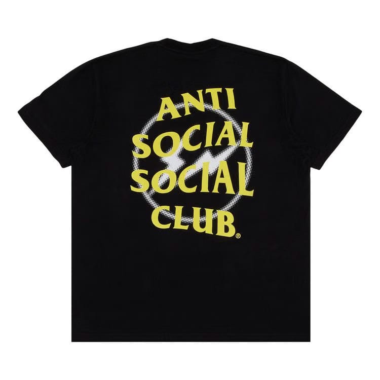 Anti Social Social Club x Fragment Design Half Tone Logo T-Shirt Black/Yellow