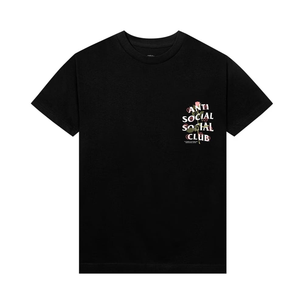 Anti Social Social Club x Sadboyz Pink Rose T-Shirt Black