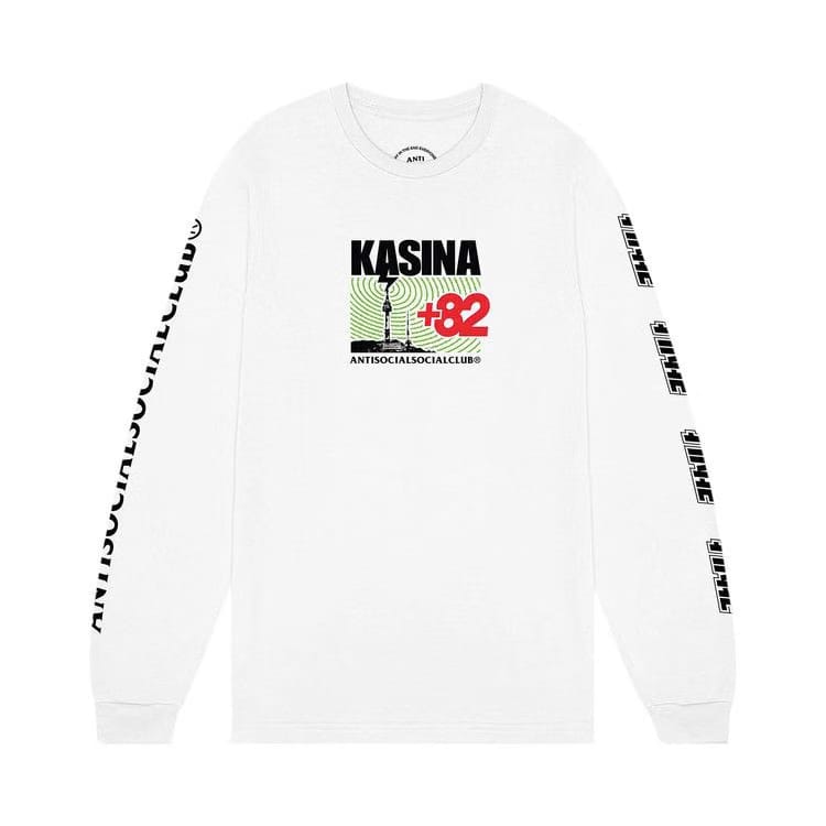 Anti Social Social Club x Kasina Radio Signal Long-Sleeve T-Shirt White