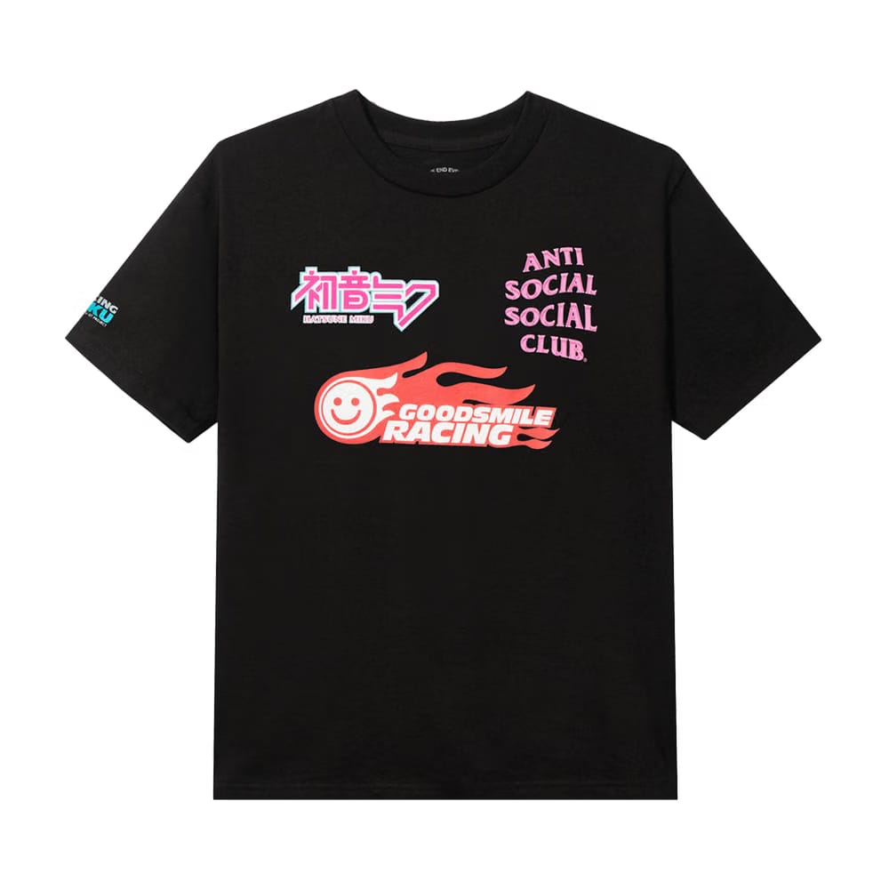 Anti Social Social Club x Good Smile Racing Logo T-Shirt Black