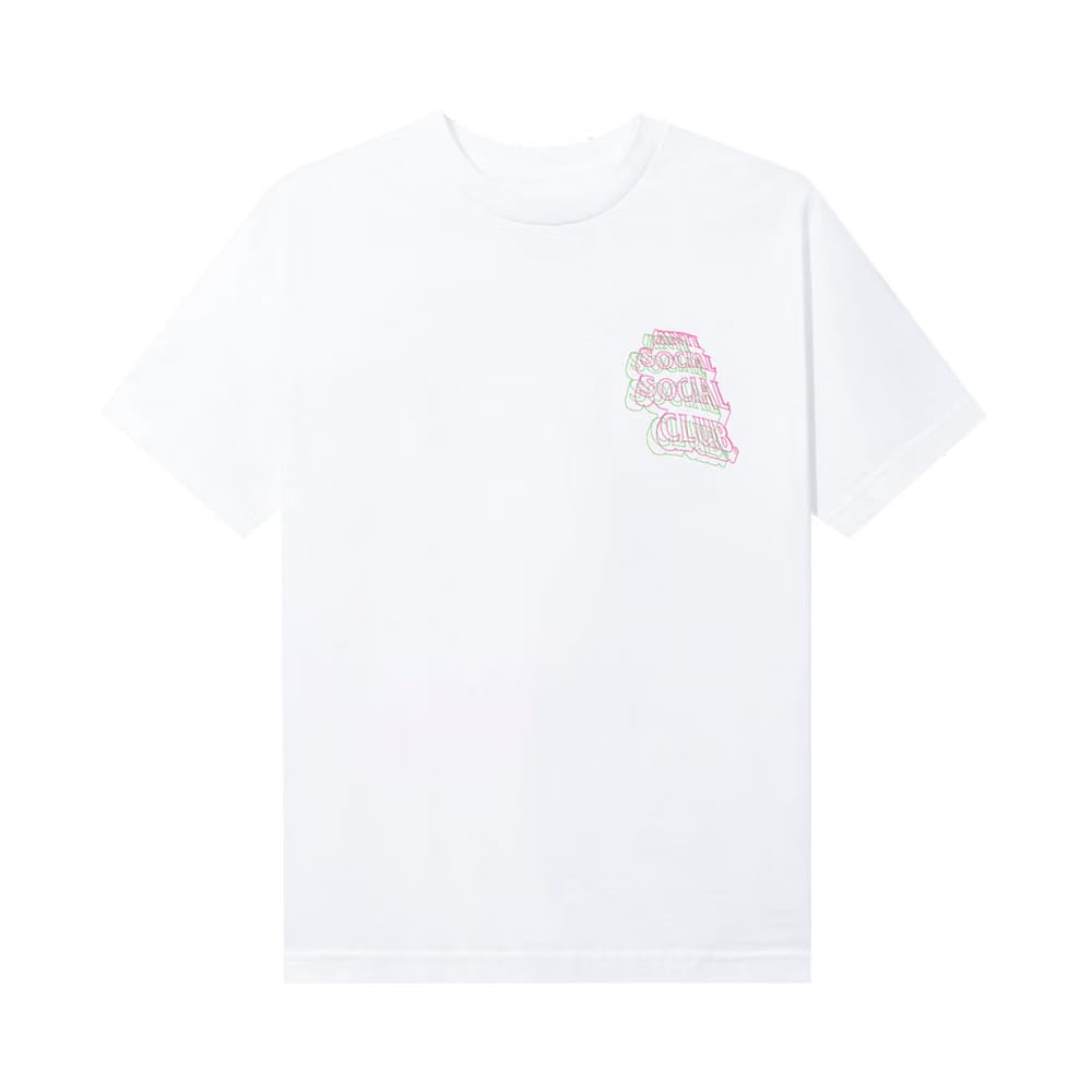 Anti Social Social Club Neon Lights And A Lot Of Rain T-Shirt White