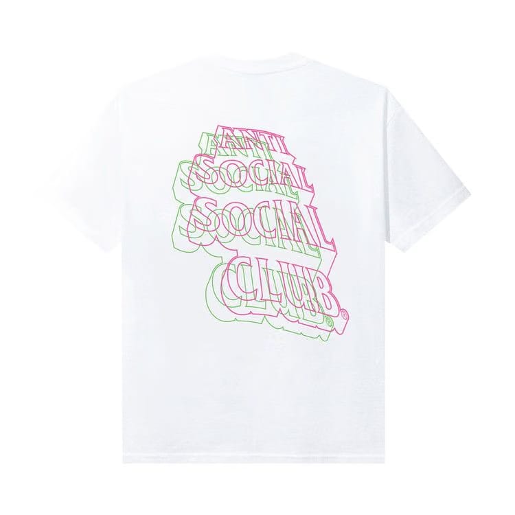 Anti Social Social Club Neon Lights And A Lot Of Rain T-Shirt White