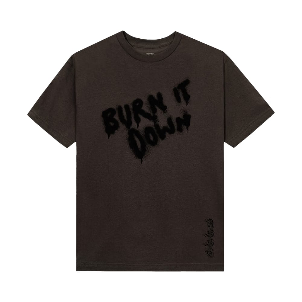Anti Social Social Club x 2 Tone Burn It Down T-Shirt Brown