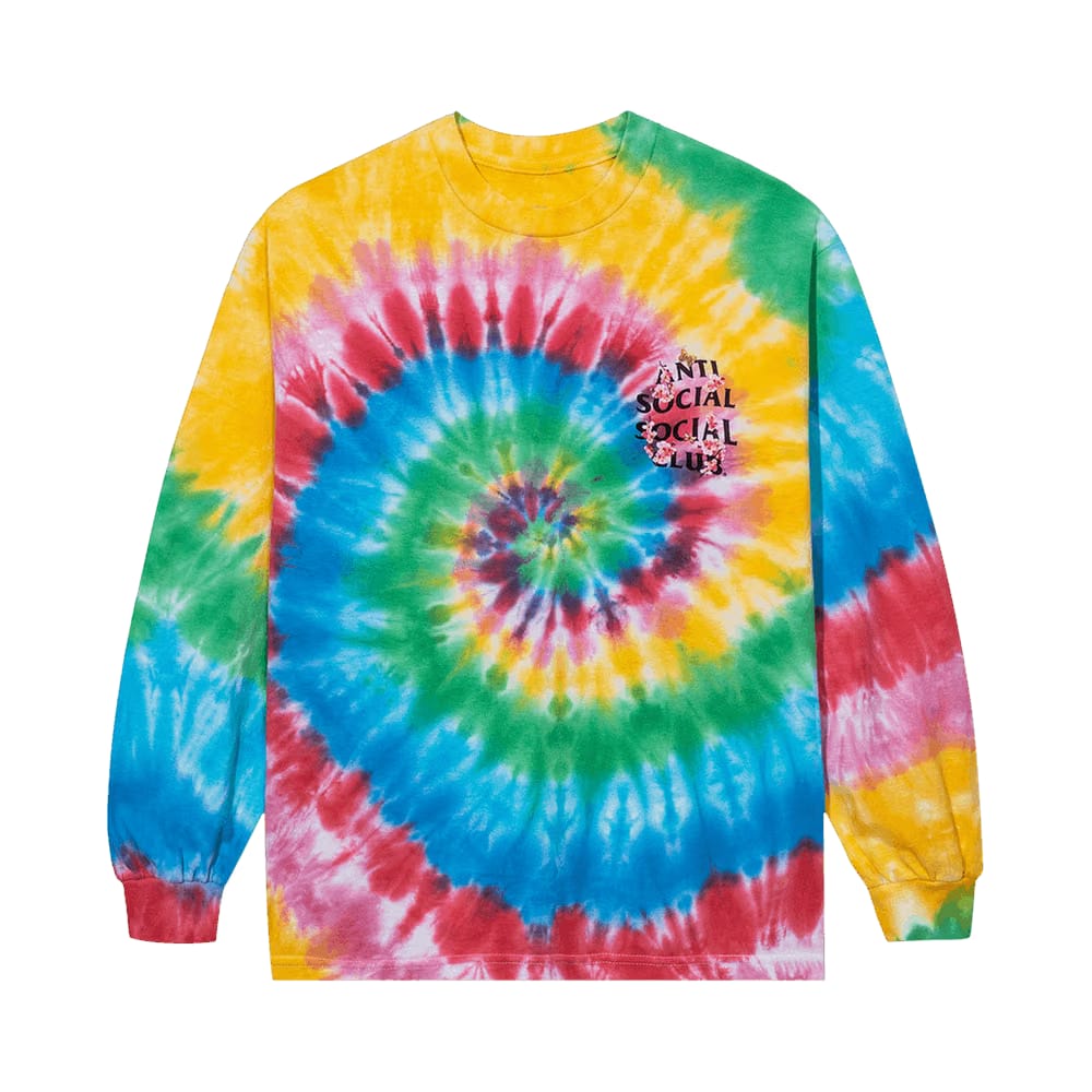 Anti Social Social Club Kkoch Wifi Tie Dye Long-Sleeve Rainbow Tie Dye