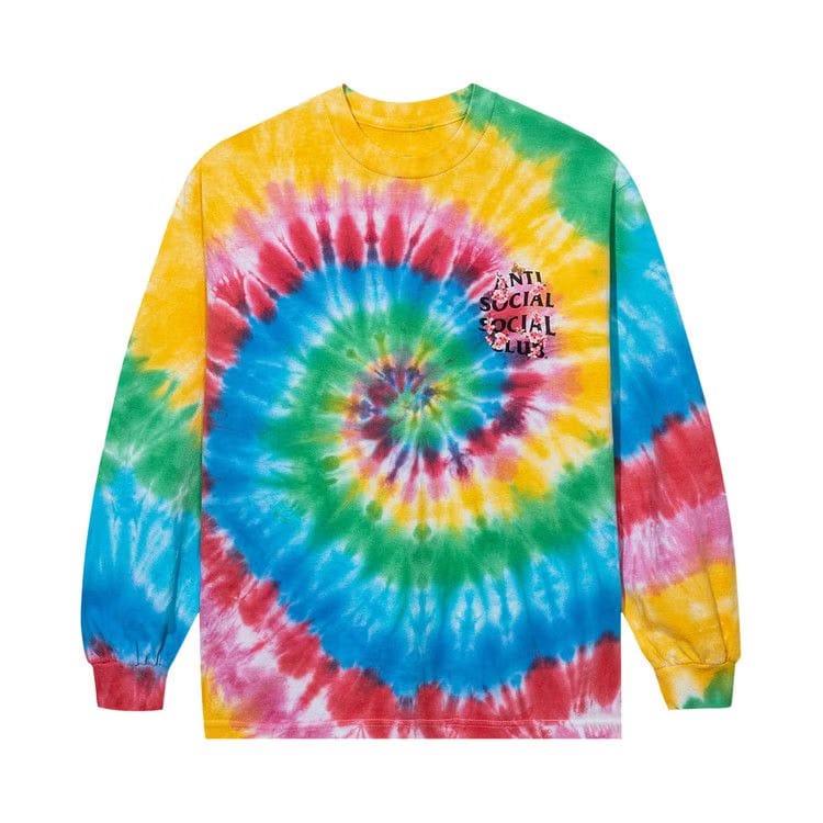 Anti Social Social Club Kkoch Wifi Tie Dye Long-Sleeve Rainbow Tie Dye