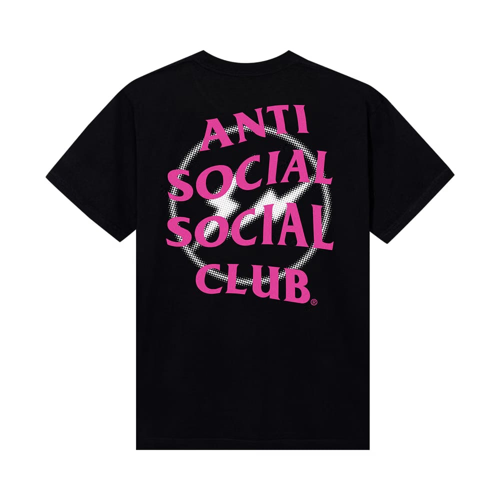 Anti Social Social Club x Fragment Design Half Tone Logo T-Shirt Black/Pink