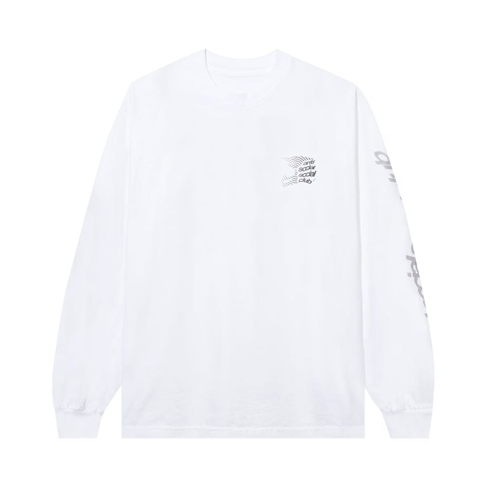 Anti Social Social Club x Alpine Stars Helmet Long-Sleeve T-Shirt White