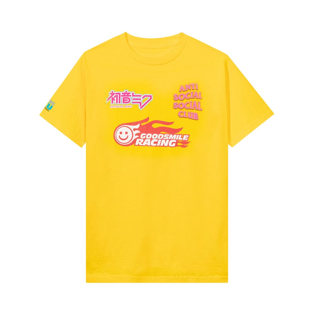 Anti Social Social Club x Good Smile Racing Logo T-Shirt Yellow