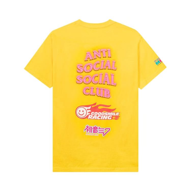 Anti Social Social Club x Good Smile Racing Logo T-Shirt Yellow