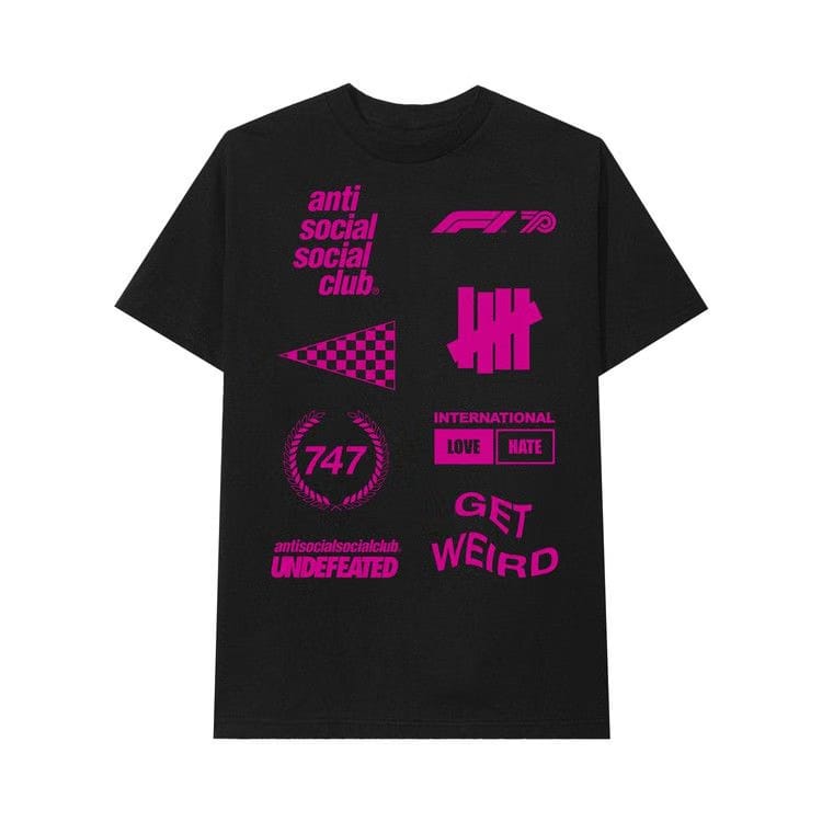 Anti Social Social Club x UNDFTD x F1 T-Shirt Black
