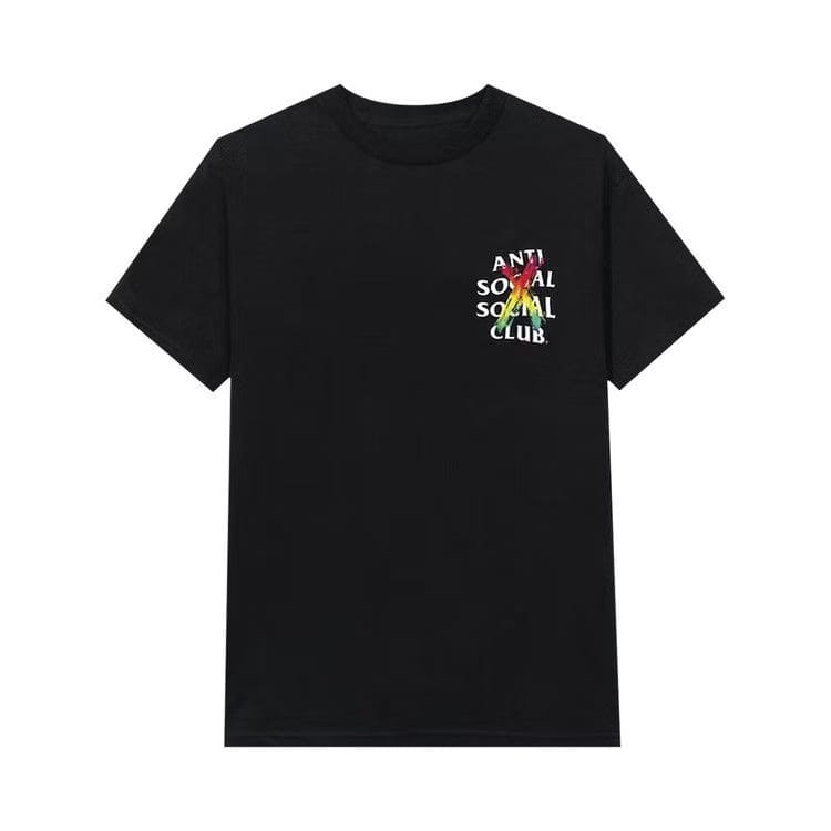 Anti Social Social Club Cancelled Rainbow T-Shirt Black