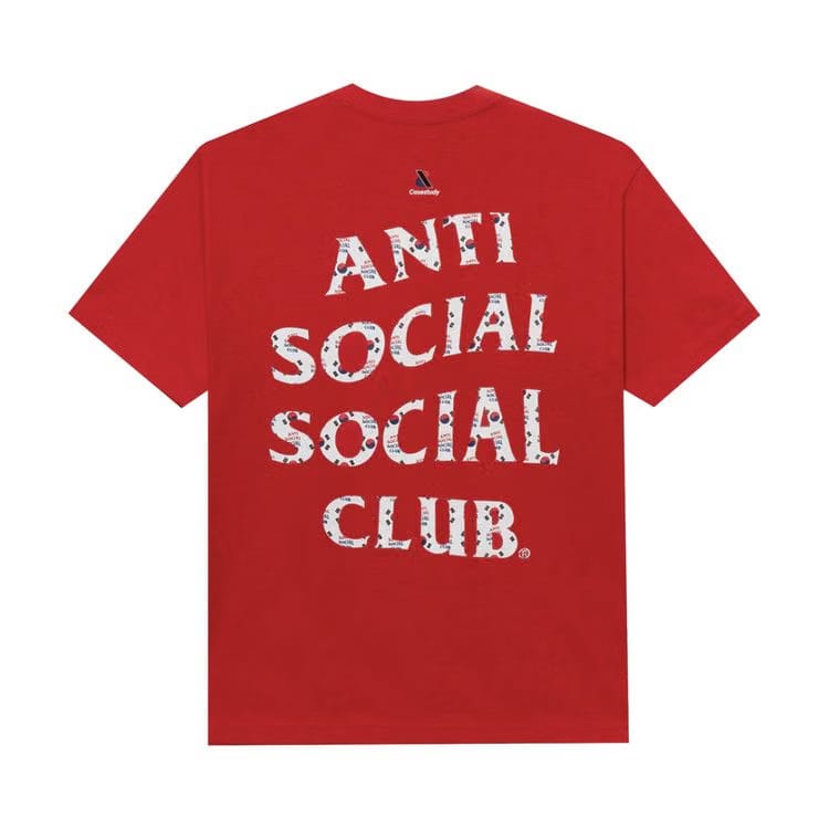 Anti Social Social Club x Case Study Flag T-Shirt Red