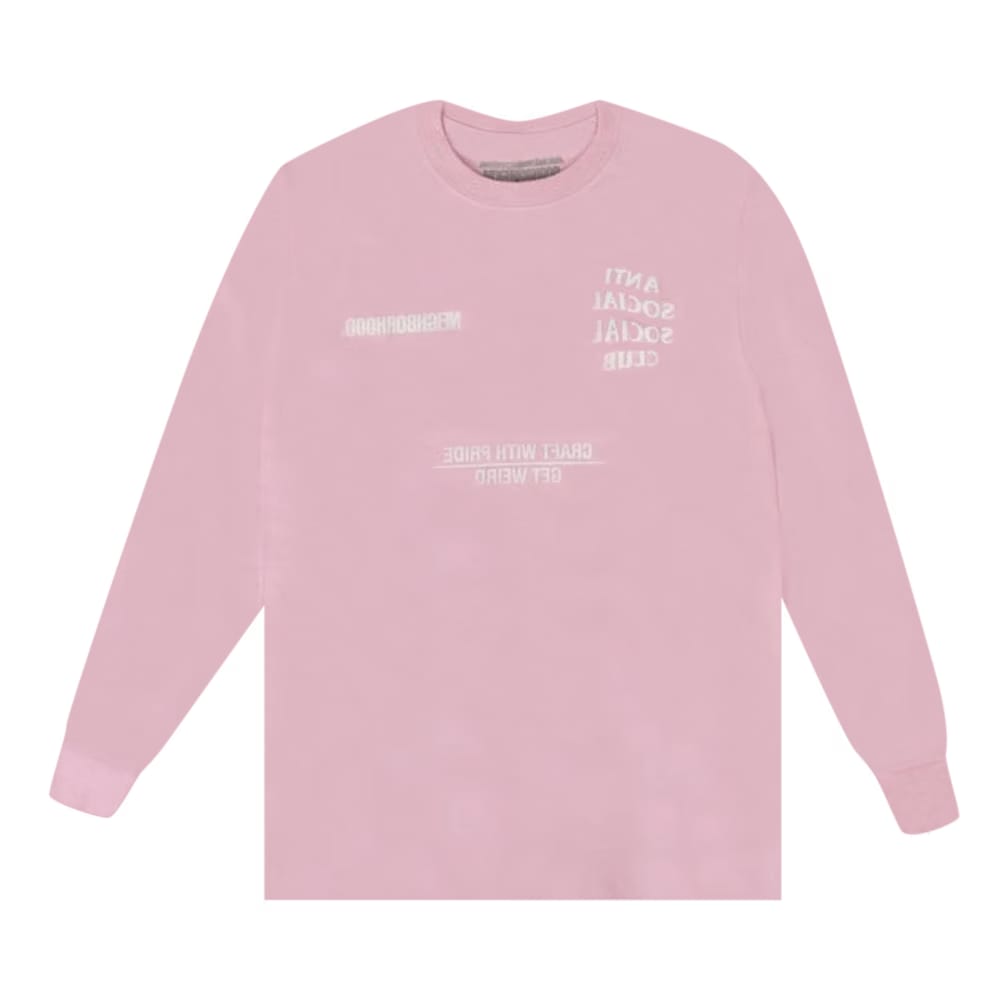 Anti Social Social Club x Neighborhood Long-Sleeve T-Shirt Pink