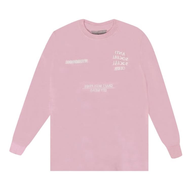 Anti Social Social Club x Neighborhood Long-Sleeve T-Shirt Pink