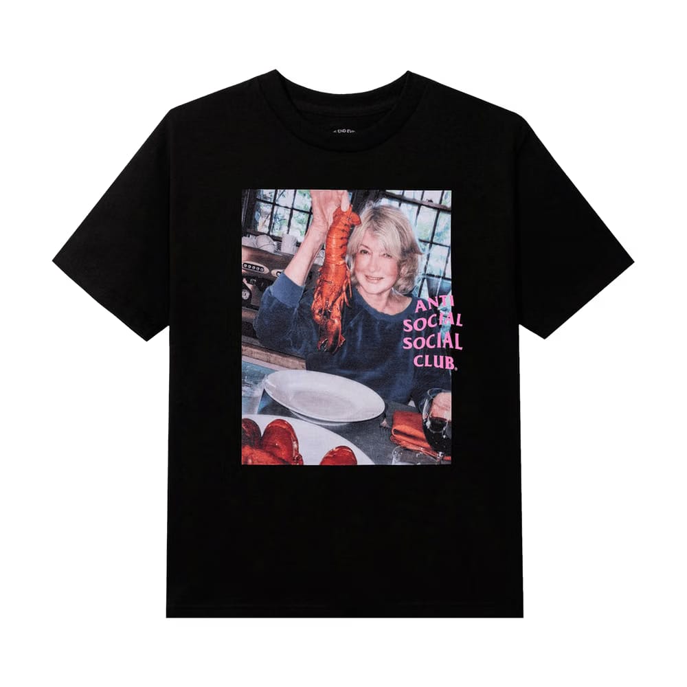 Anti Social Social Club x Martha Stewart Lobster T-Shirt Black