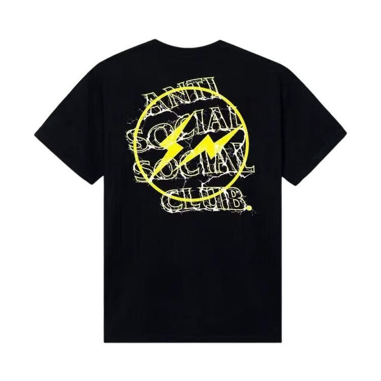 Anti Social Social Club x Fragment Bolt T-Shirt Black/Yellow