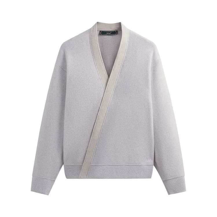 Kith Strauss Cross Front Cardigan Light Heather Grey