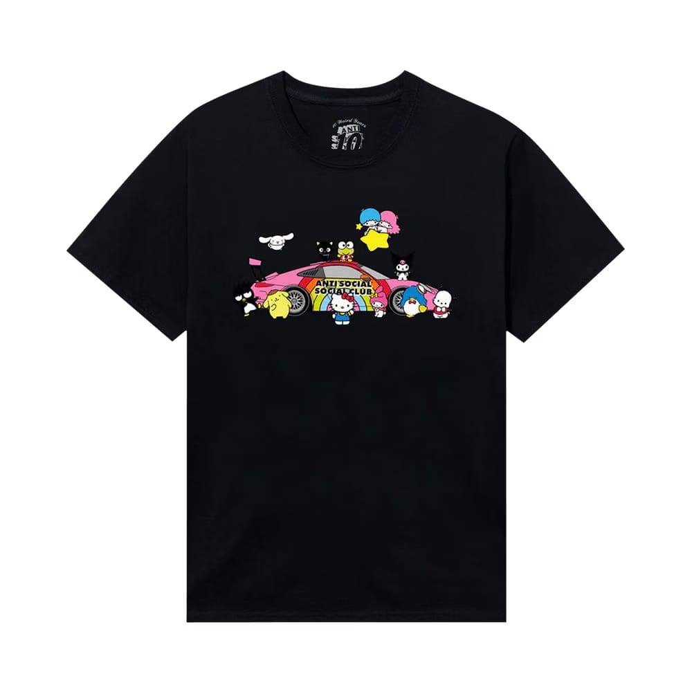 Anti Social Social Club x Hello Kitty Racing T-Shirt Black
