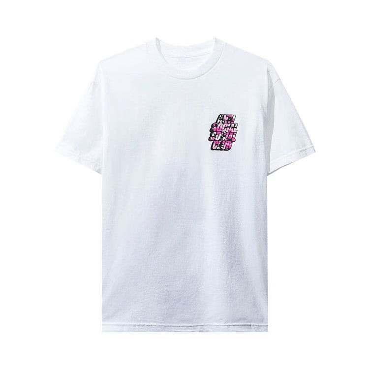 Anti Social Social Club Blocked Pink Camo T-Shirt White