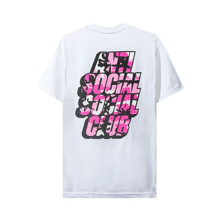 Anti Social Social Club Blocked Pink Camo T-Shirt White
