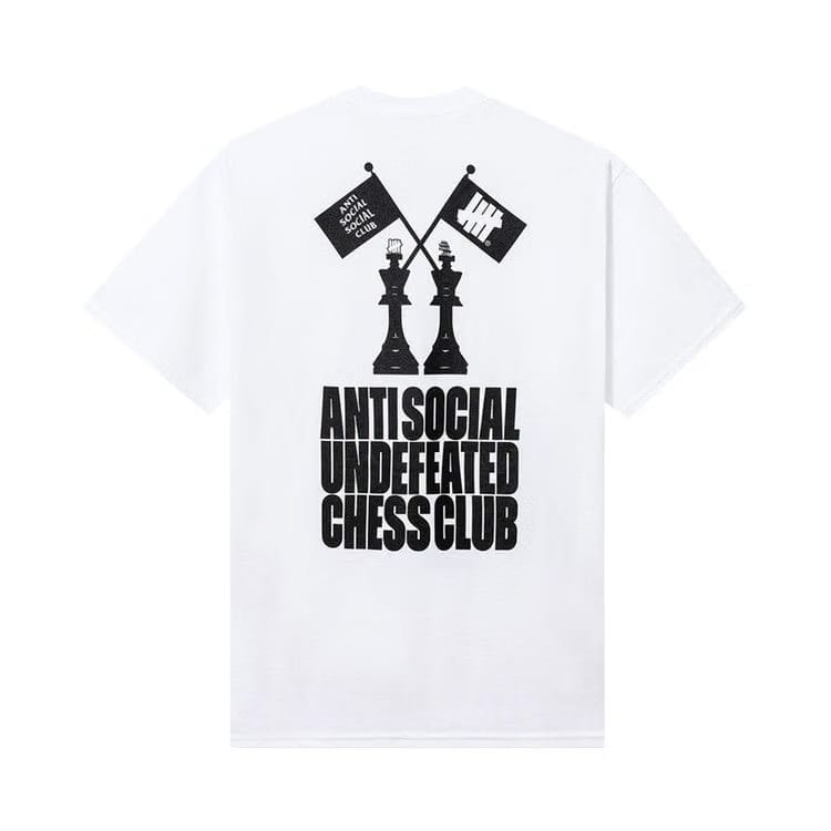 Anti Social Social Club x Undefeated Chess Club T-Shirt White