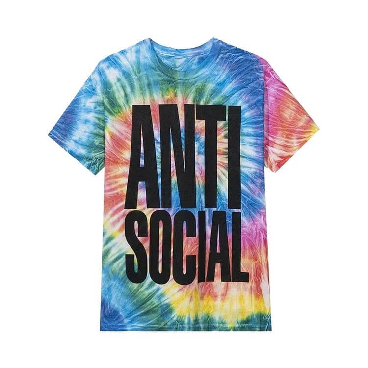 Anti Social Social Club Heatwave T-Shirt Rainbow Tie Dye