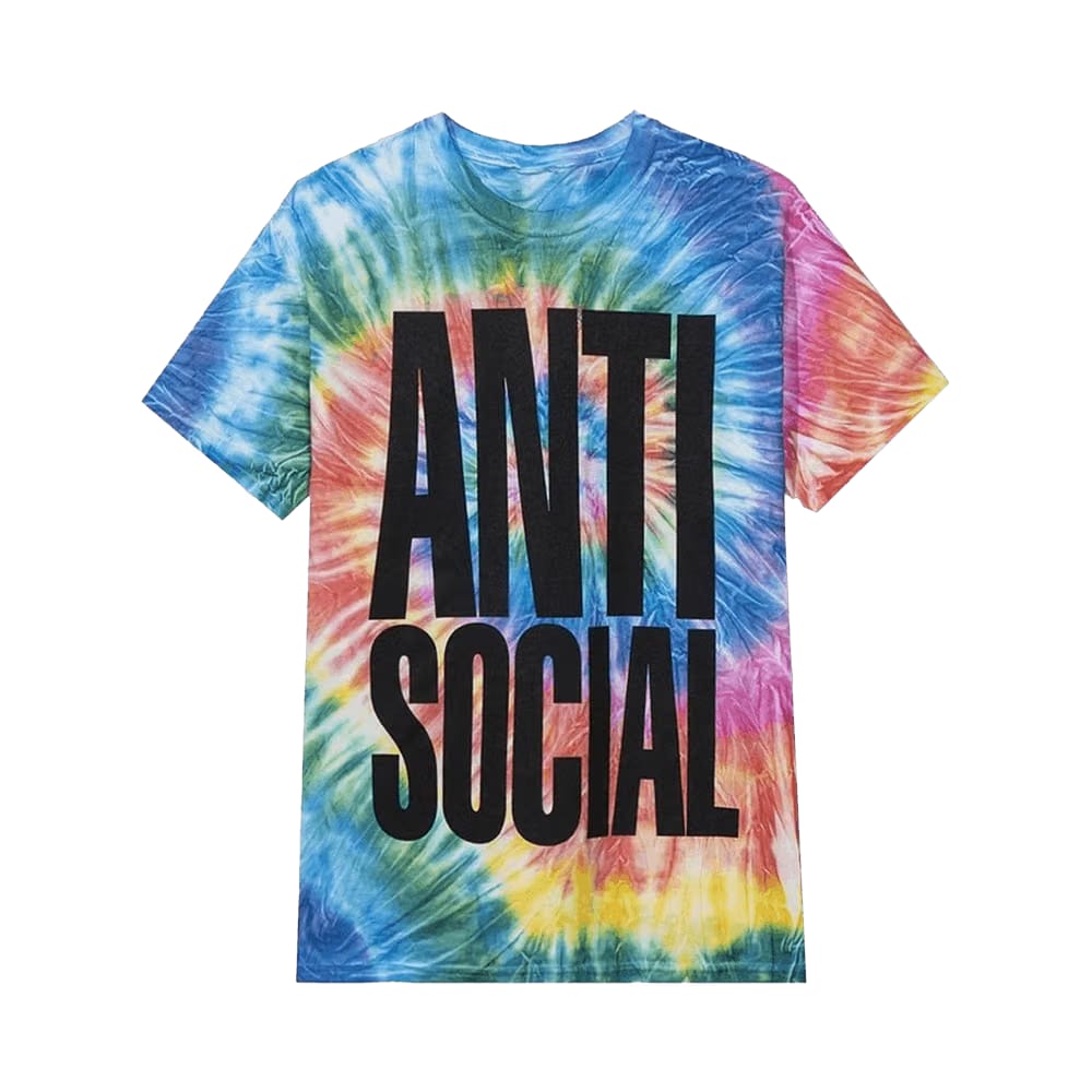 Anti Social Social Club Heatwave T-Shirt Rainbow Tie Dye