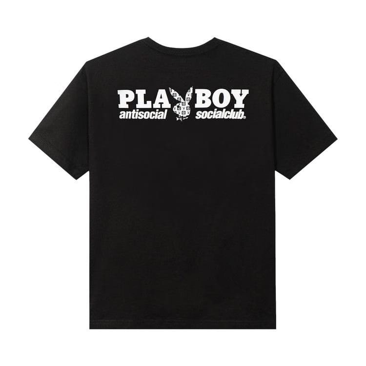 Anti Social Social Club x Playboy Checkered T-Shirt Black