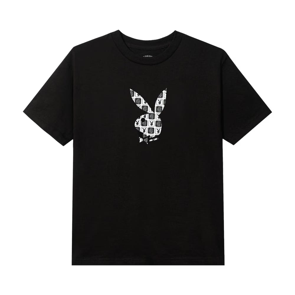 Anti Social Social Club x Playboy Checkered T-Shirt Black