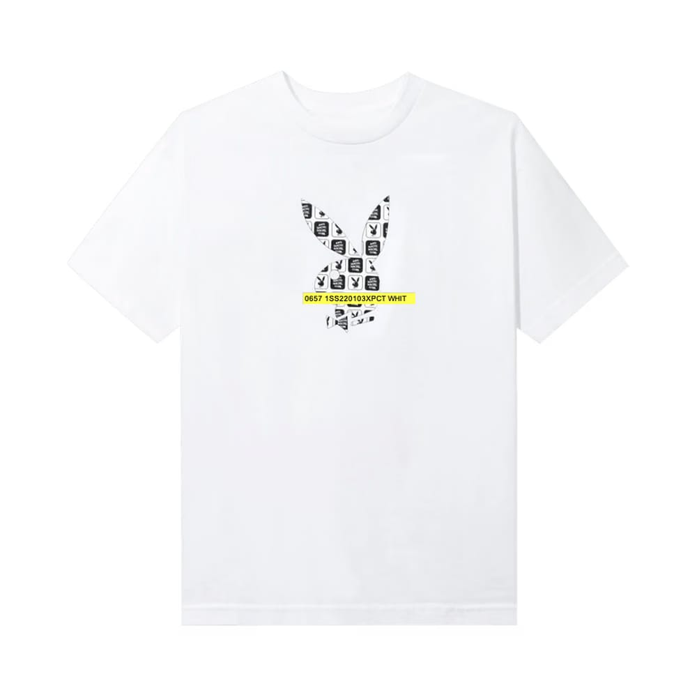 Anti Social Social Club x Playboy Checkered T-Shirt White