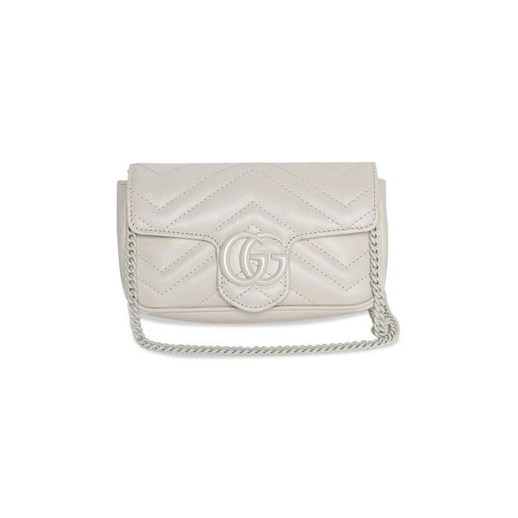 Gucci GG Marmont Matelasse Super Mini Bag White