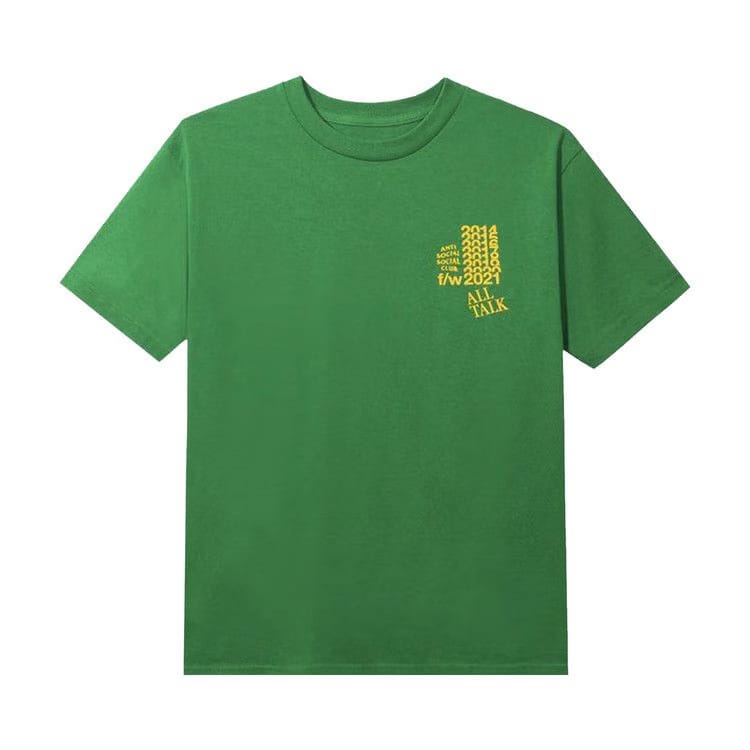 Anti Social Social Club All Talk On A Blog T-Shirt Green