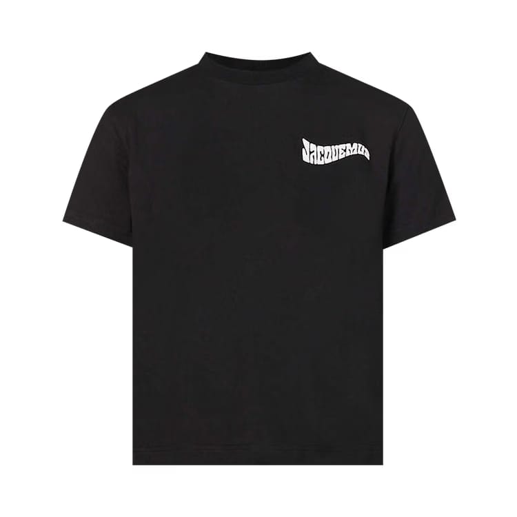 Jacquemus Le Camargue Wavy Logo Shorts T-Shirt Black