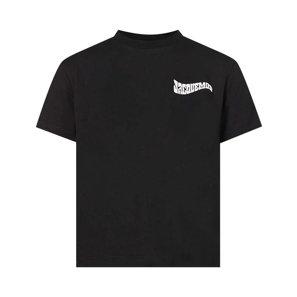 Jacquemus Le Camargue Wavy Logo Shorts T-Shirt Black