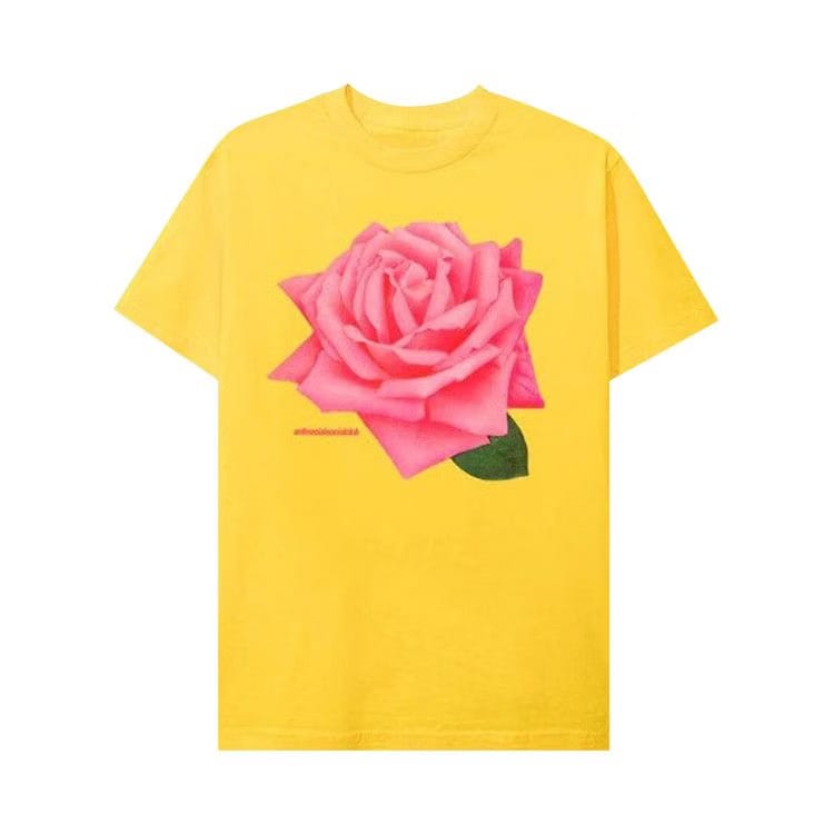 Anti Social Social Club Underglow Rose T-Shirt Yellow