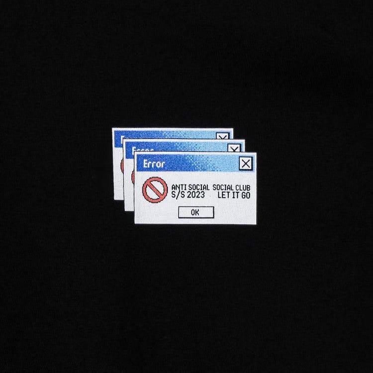 Anti Social Social Club 404/747 T-Shirt Black