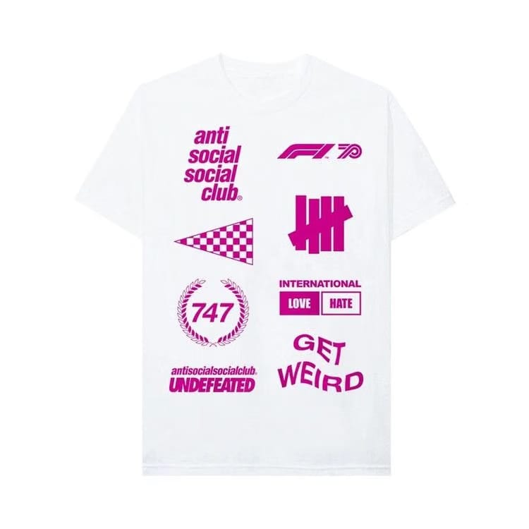 Anti Social Social Club x UNDFTD x F1 T-Shirt White