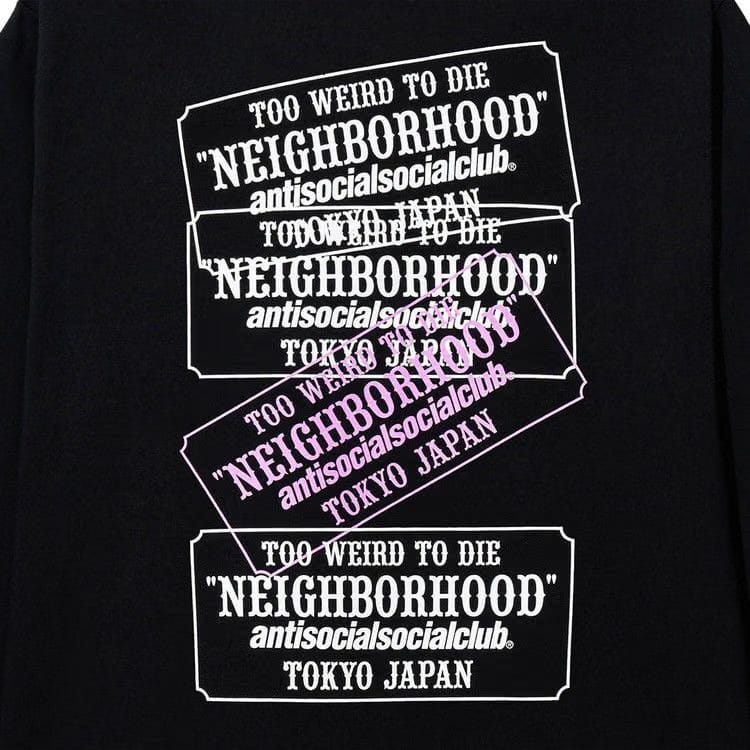 Anti Social Social Club x Neighborhood Plaque Long-Sleeve T-Shirt Black